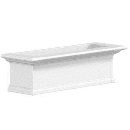 Lawnitator 4823W Yorkshire 3 Foot Window Box - White LA2621861